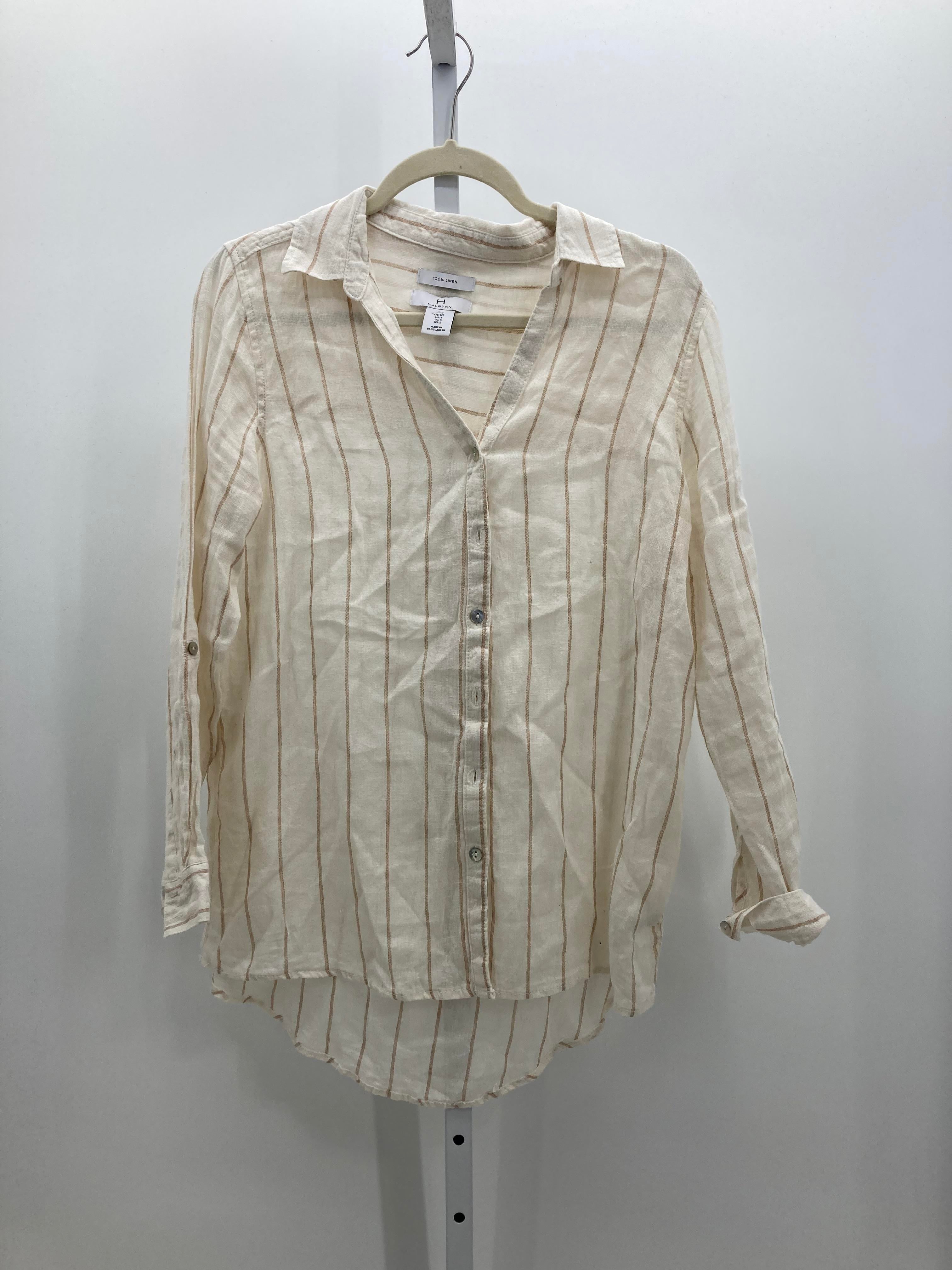 Halston Size Small Misses Long Sleeve Shirt