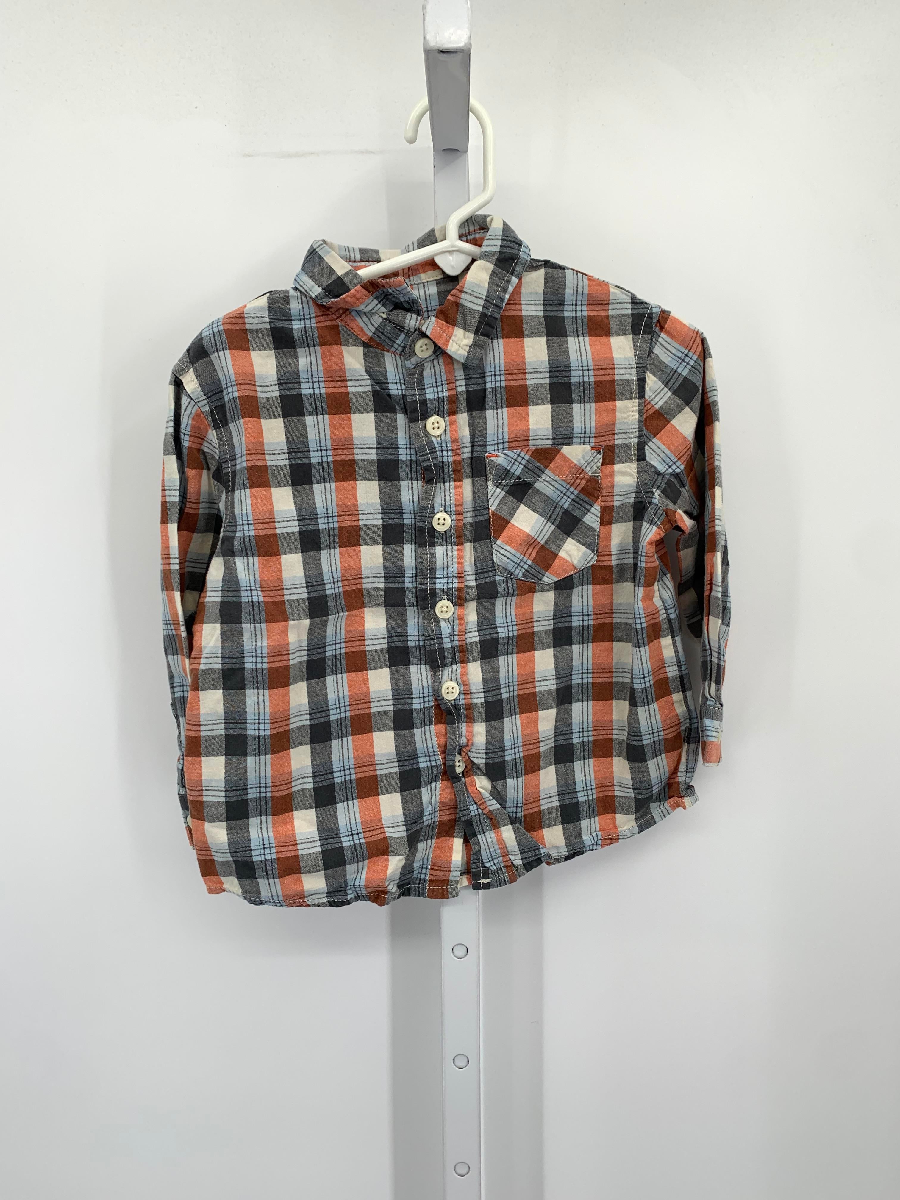 ORANGE PLAID BUTTON DOWN