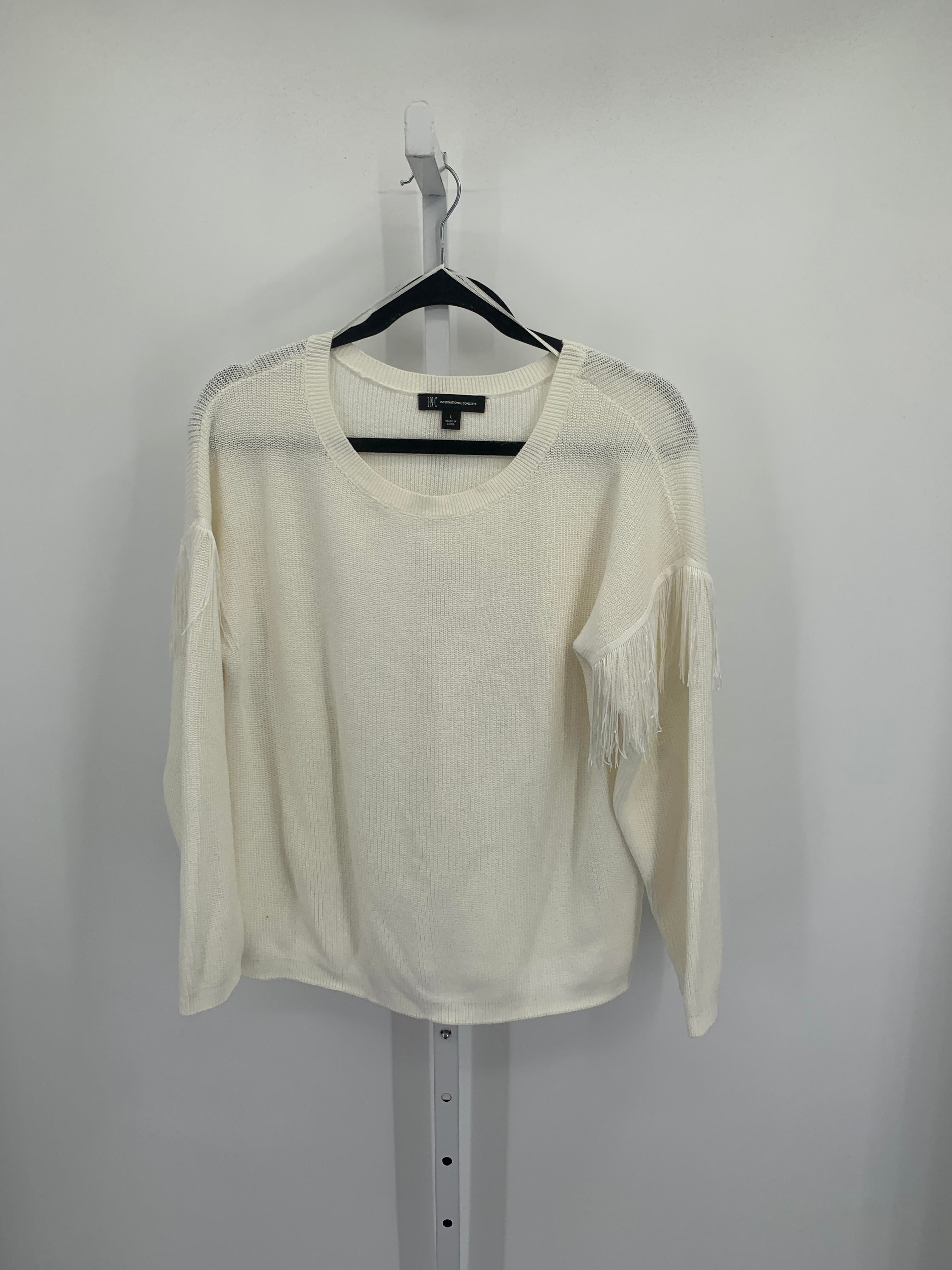 INC Size Large Misses Long Slv Sweater