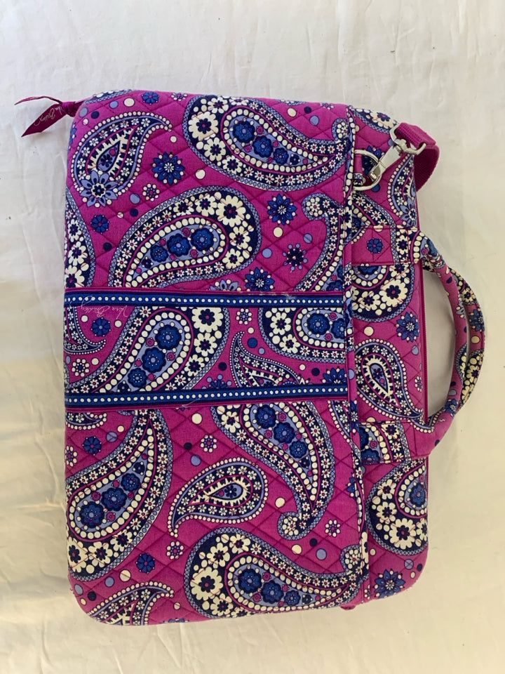 PURPLE PAISLEY "BOYSENBERRY" LAPTOP BRIEFCASE.