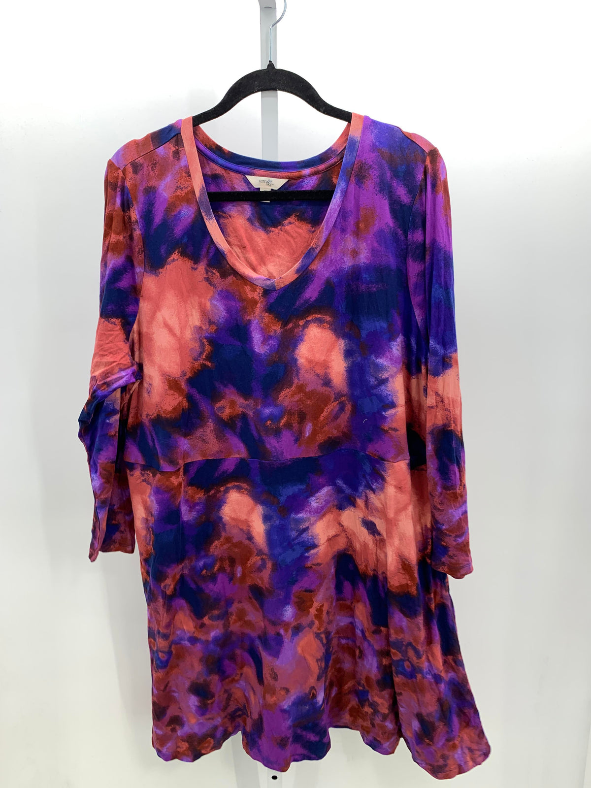 Terra & Sky Size 2X Womens Long Sleeve Dress