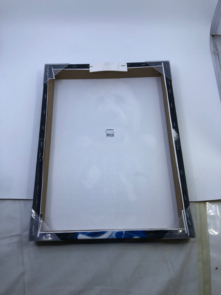 WHITE DOG X-RAY CANVAS WALL HANGING.