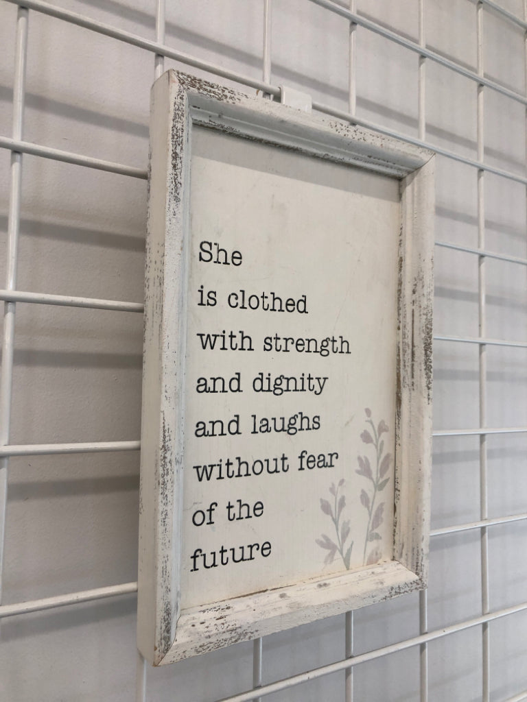 SHE IS CLOTHED- FRAMED PRINT.