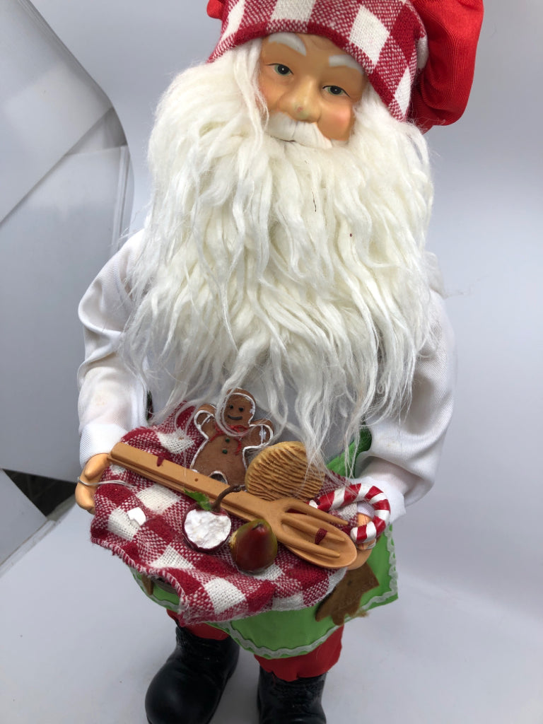 CHEF SANTA STANDING DECOR.