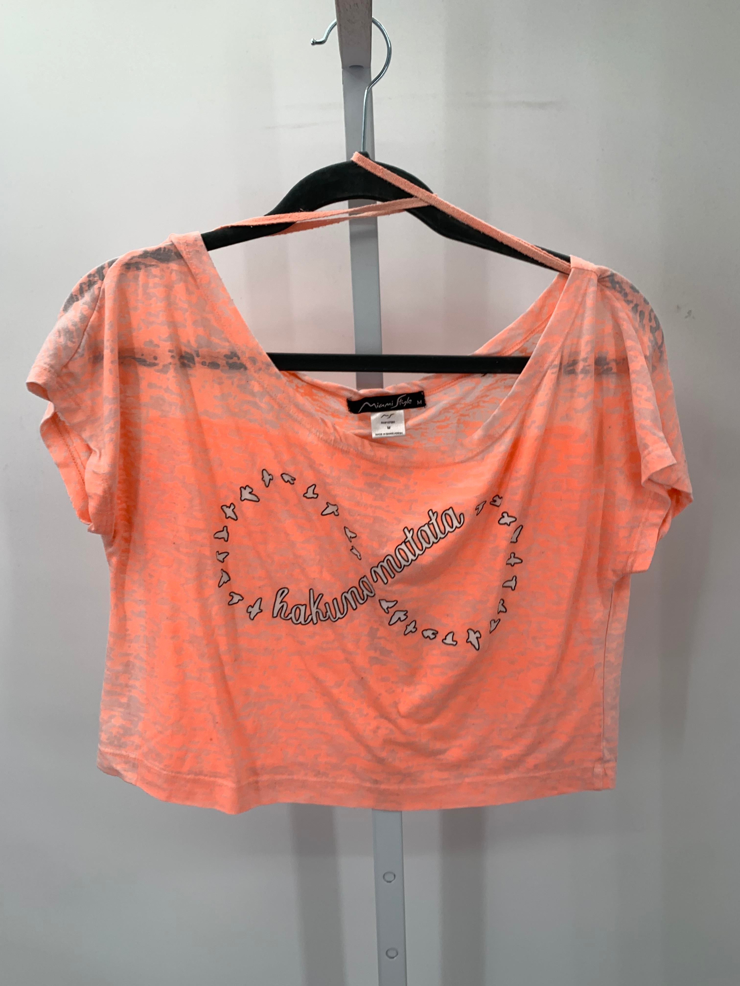 Miami Style Size Medium Juniors Short Sleeve Shirt