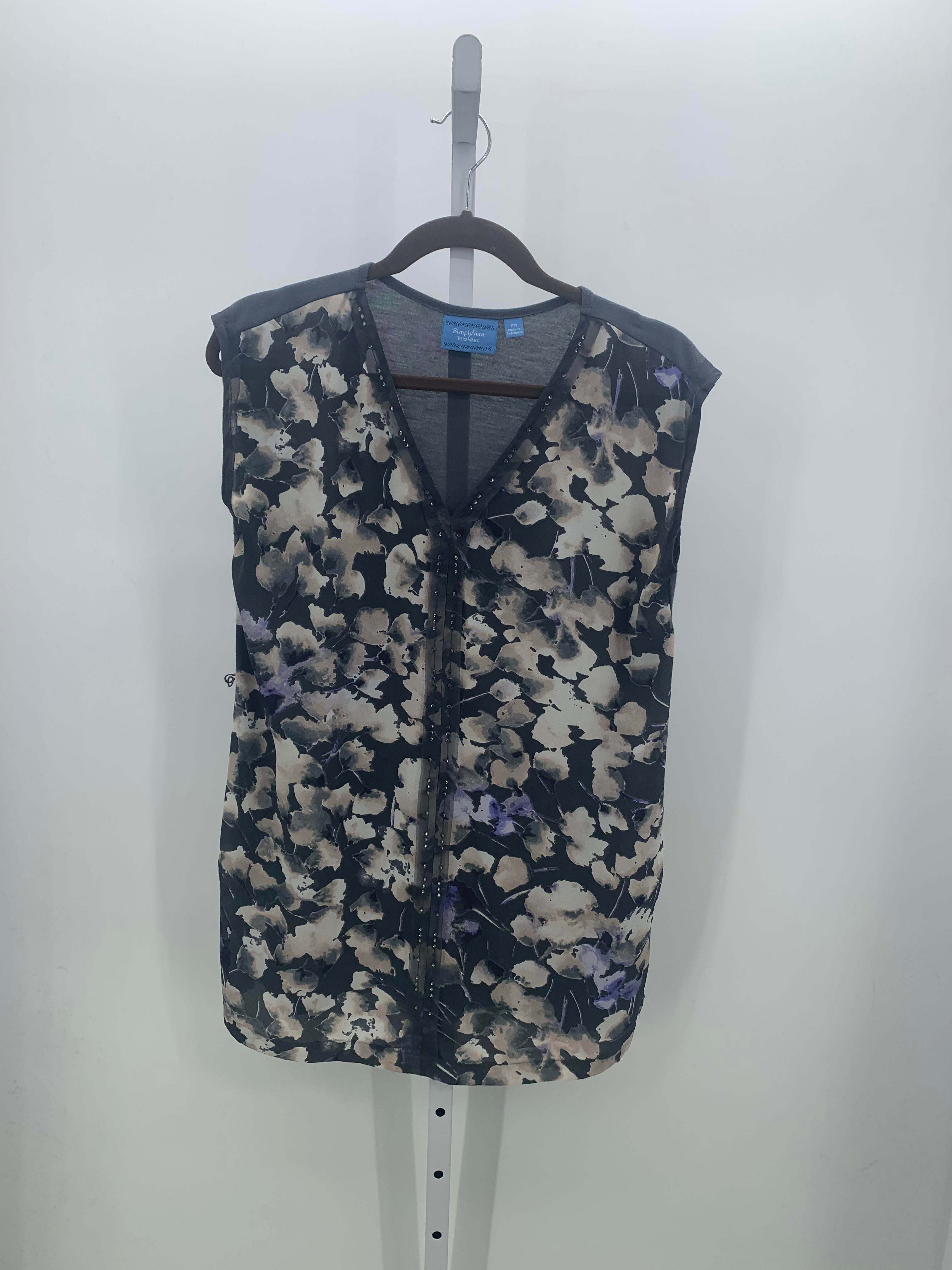 Vera Wang Size Medium Petite Petite Sleeveless Shirt
