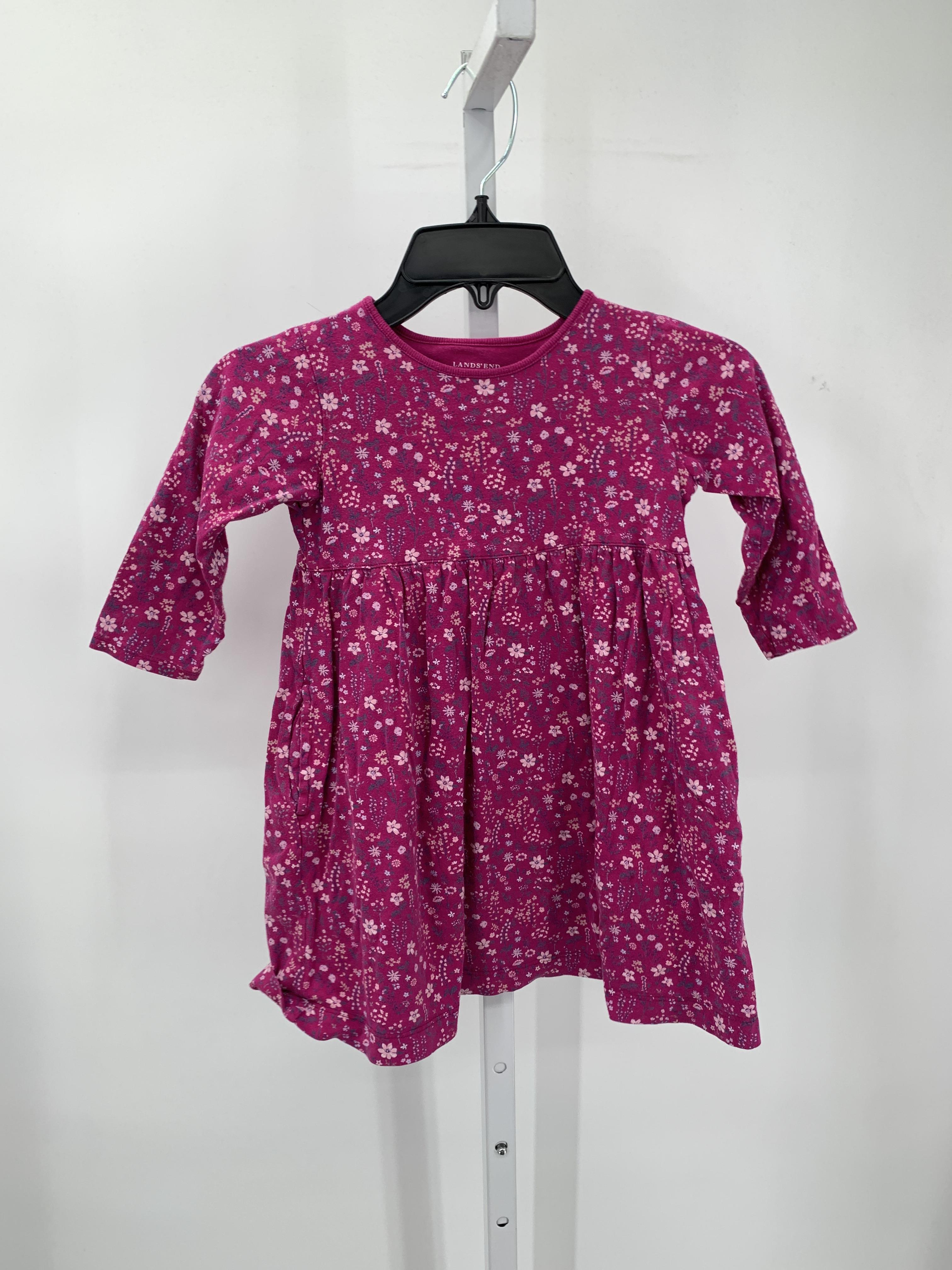 Lands End Size 3T Girls Long Sleeve Dress