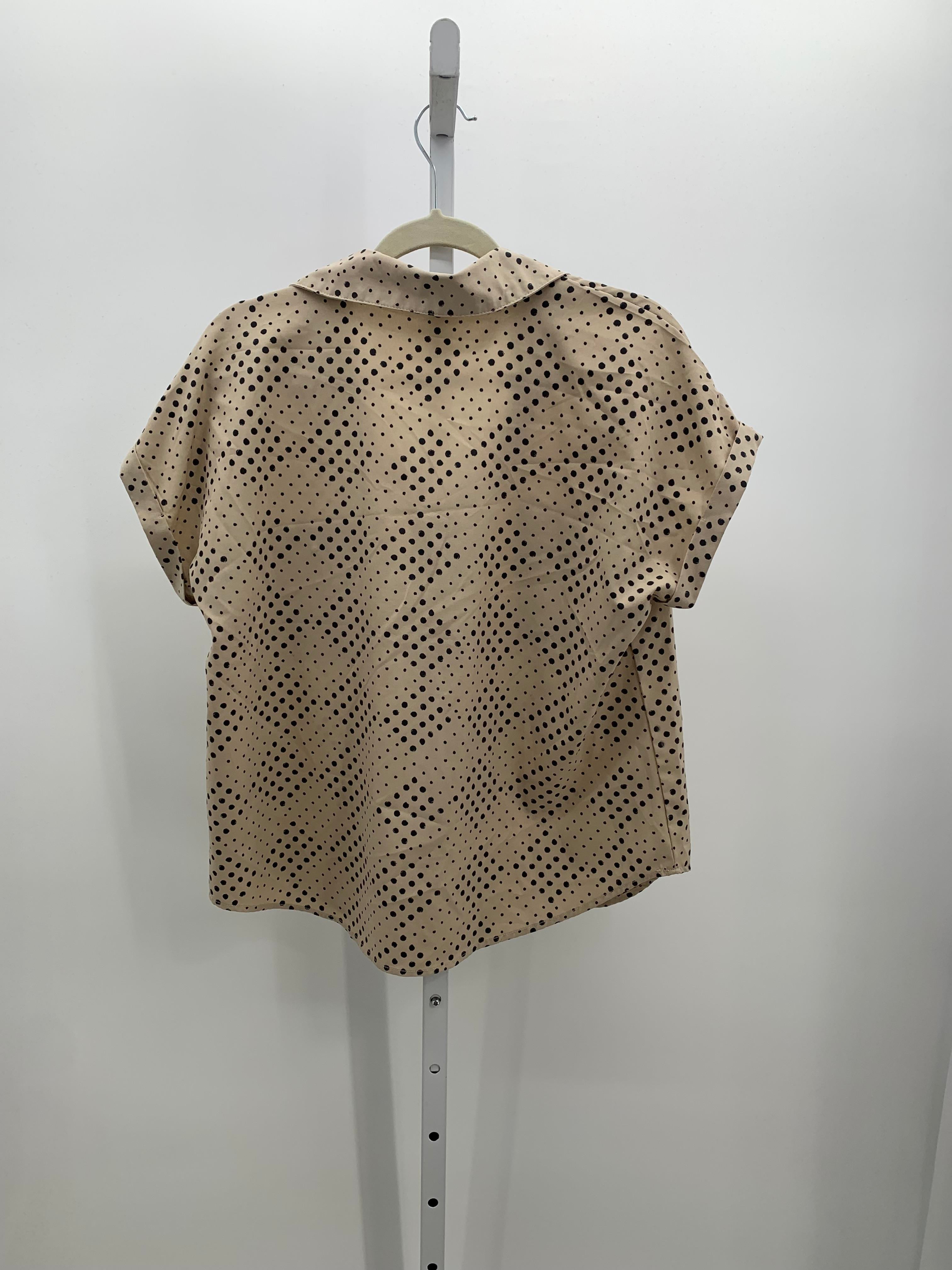 Adrienne Vittadini Size Large Misses Short Sleeve Shirt