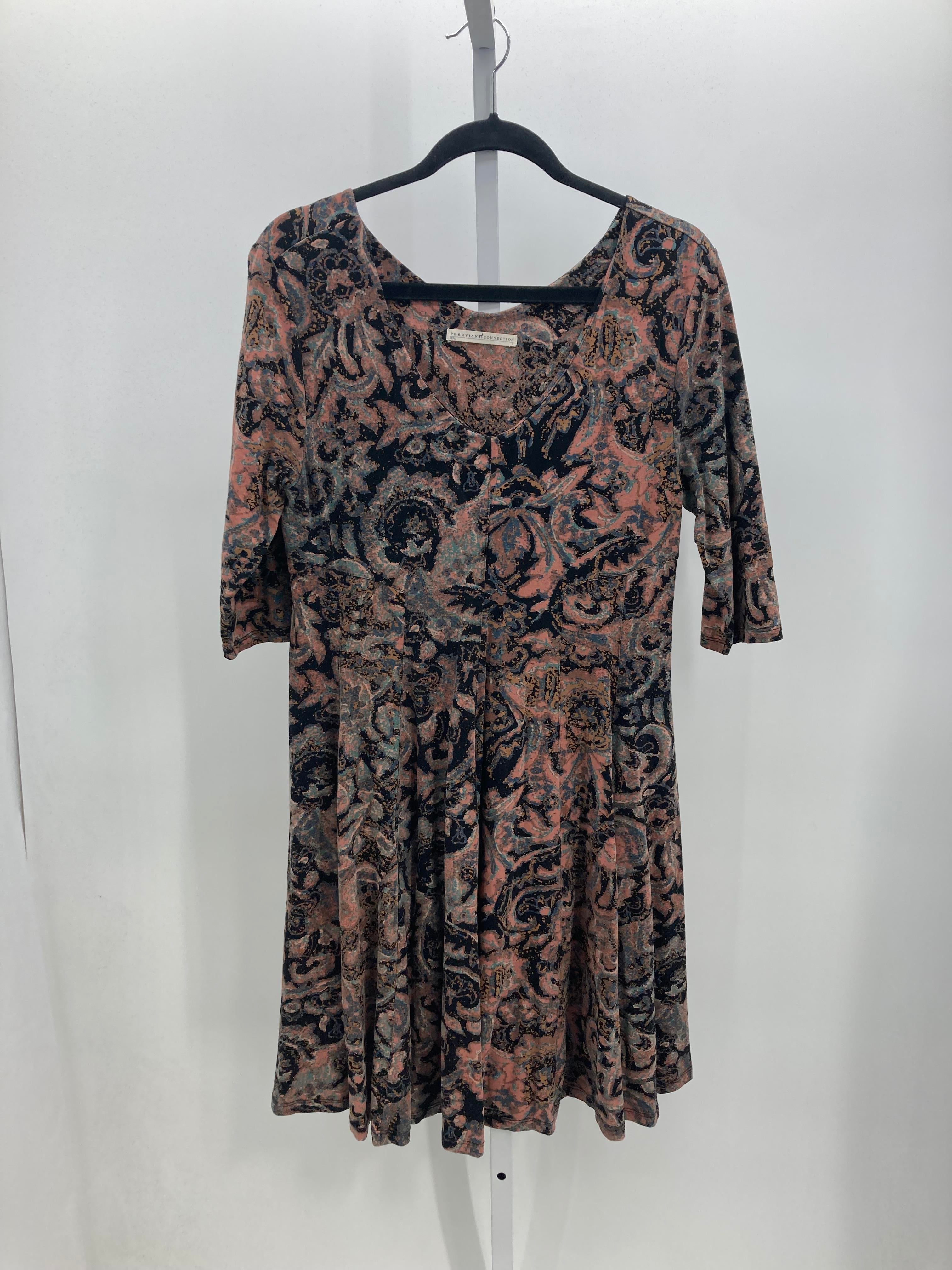 Size Large Misses 3/4 Sleeve Dress