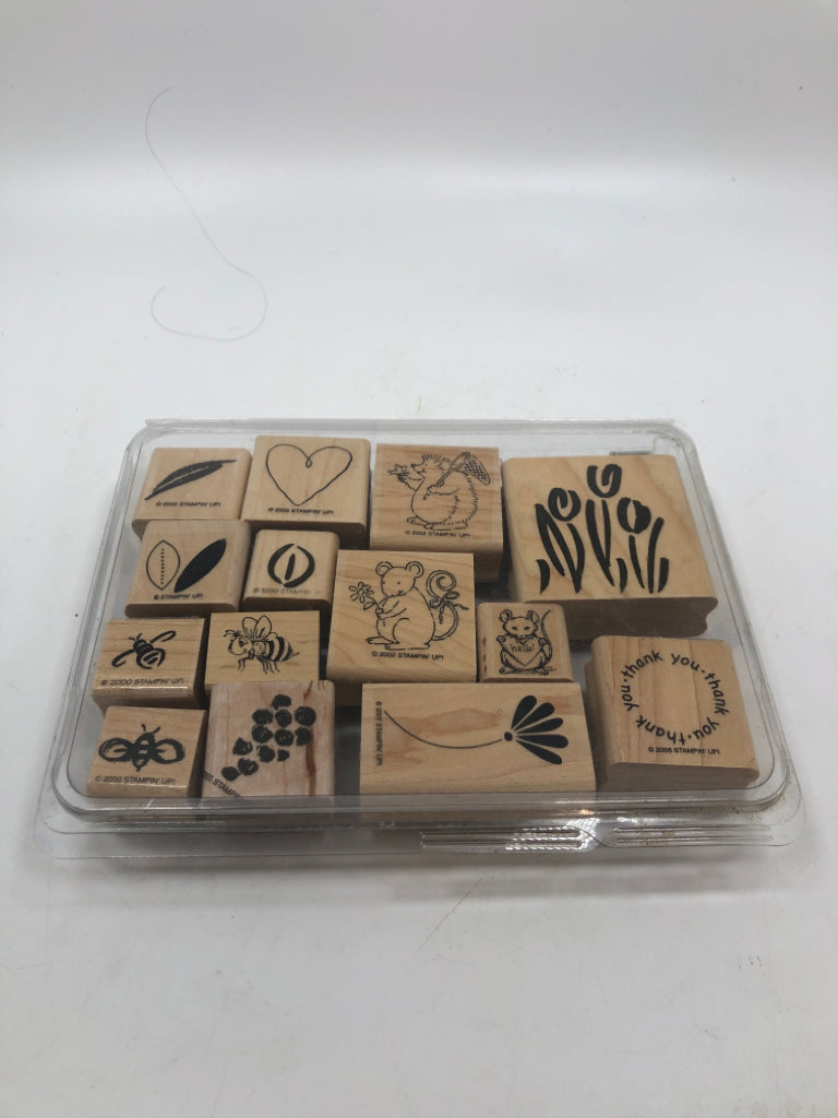 14 PC BOX OF STAMPS.