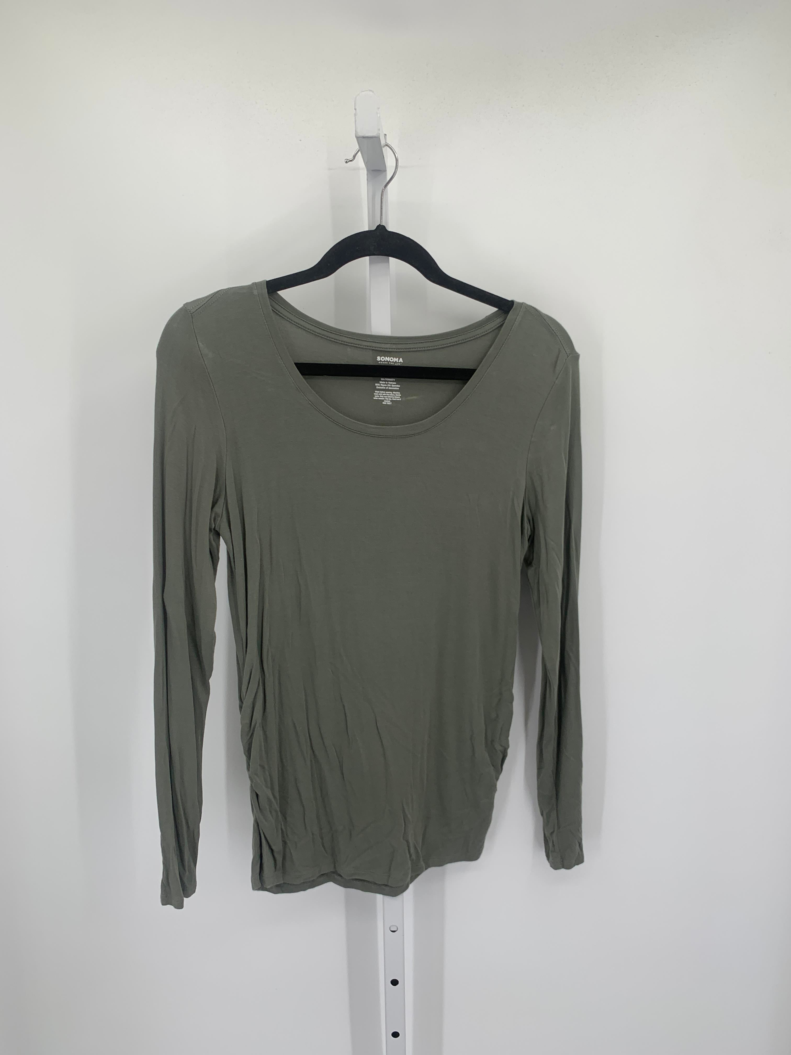 Sonoma Green Size Small Maternity Long Sleeve Shirt