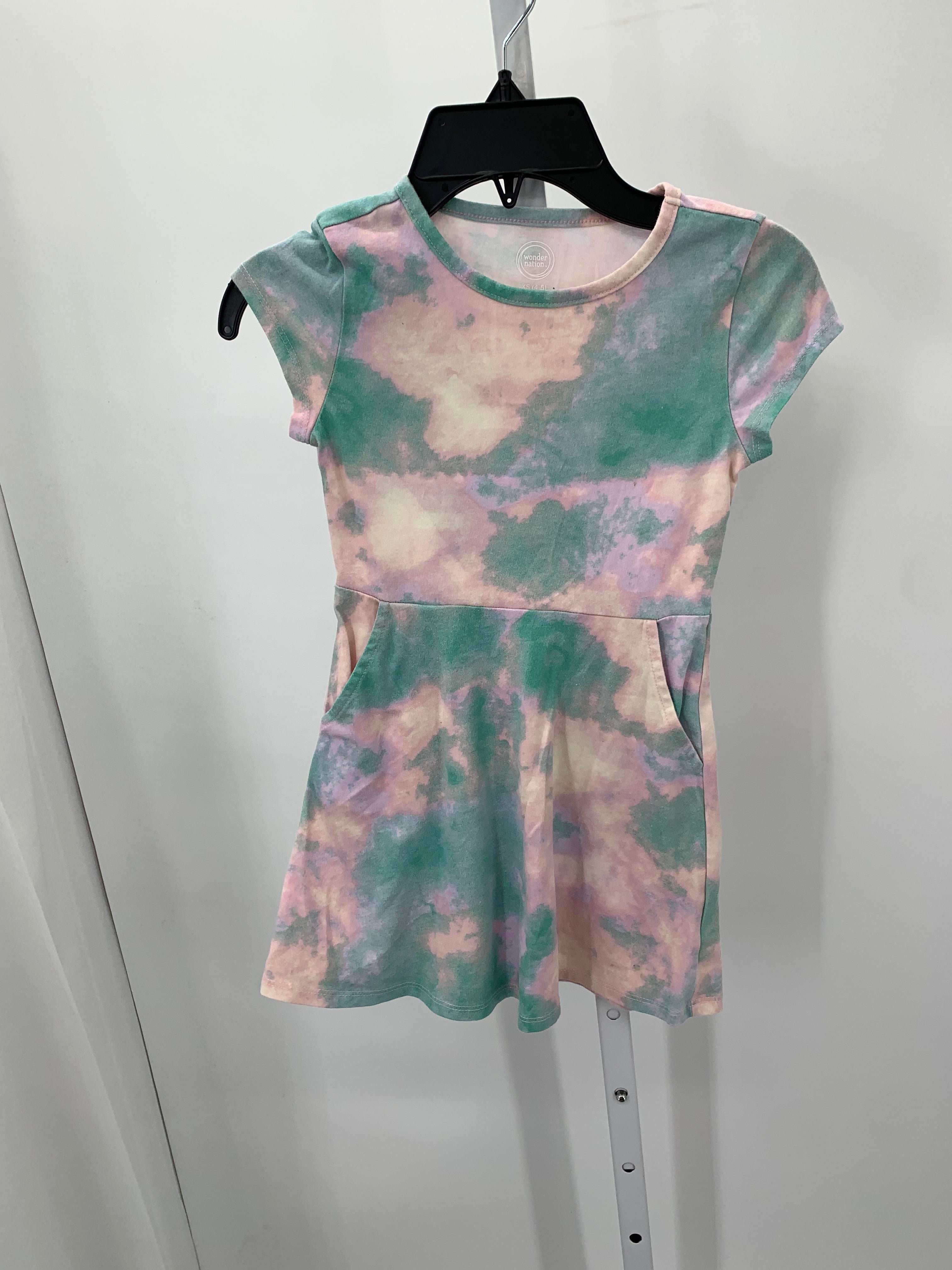 Wonder Nation Size 4-5 Girls Short Sleeve Dress