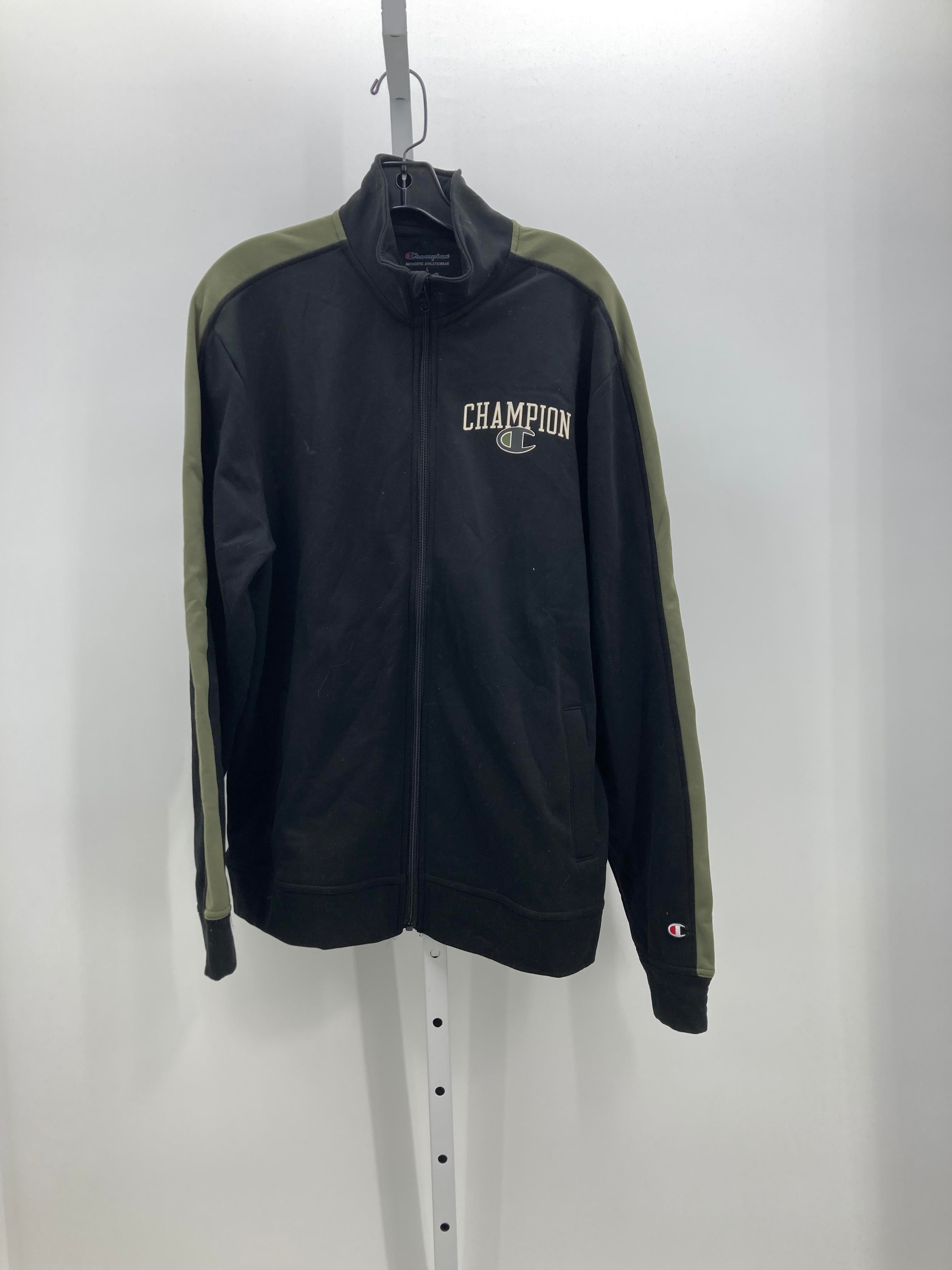 GREEN STRIPES ZIP KNIT