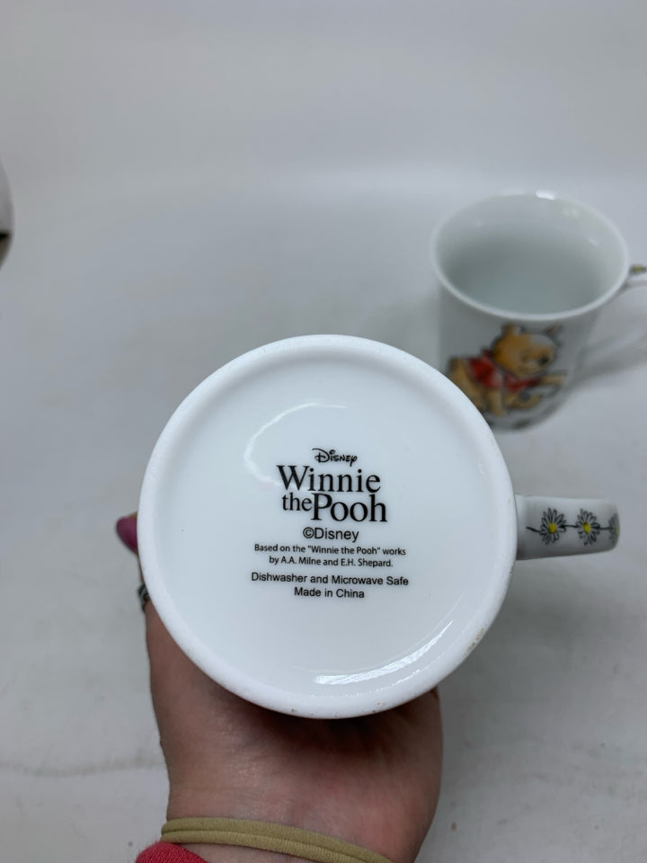 2 WINNIE THE POOH & PIGLET MUGS.