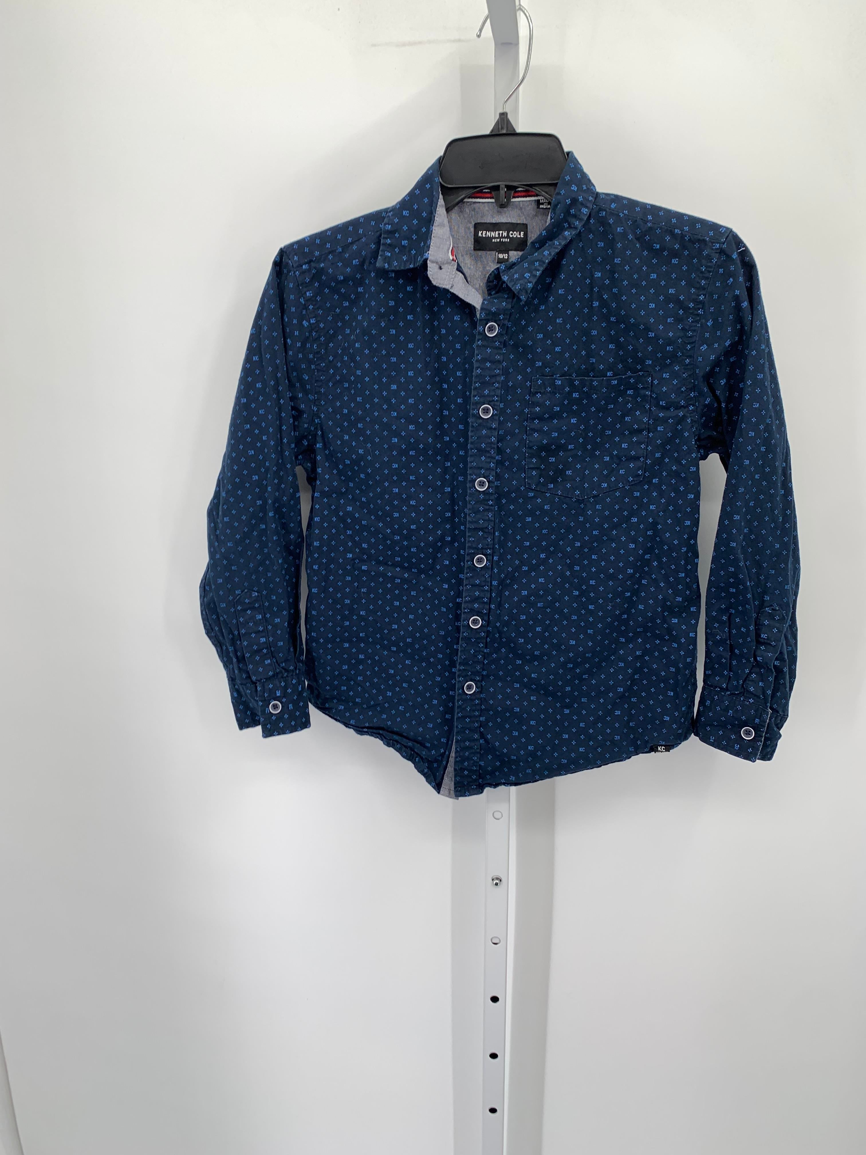 BLUE PATTERN BUTTON DOWN