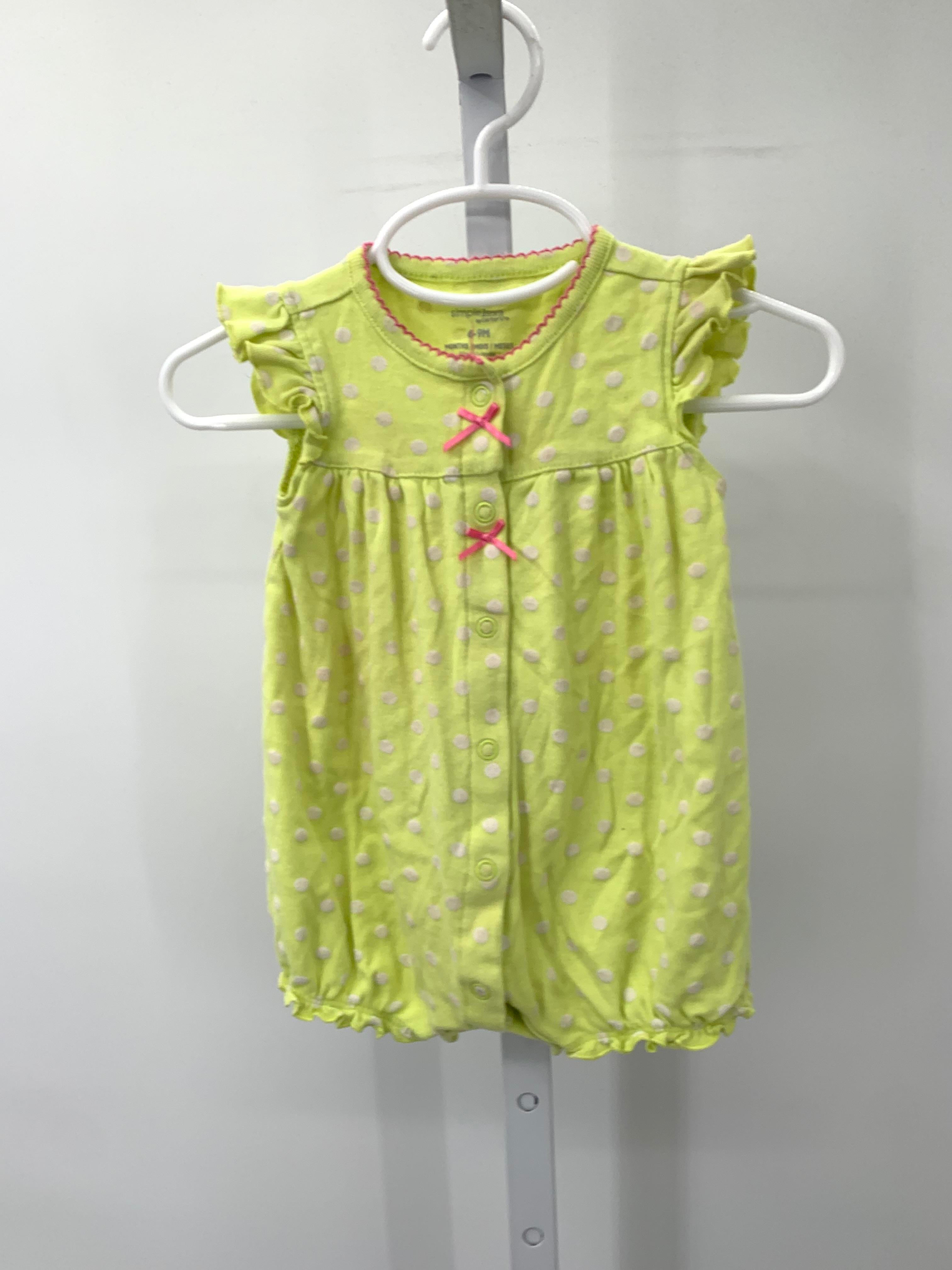 Simple Joys Size 6-9 mon Girls Short Slv. Romper