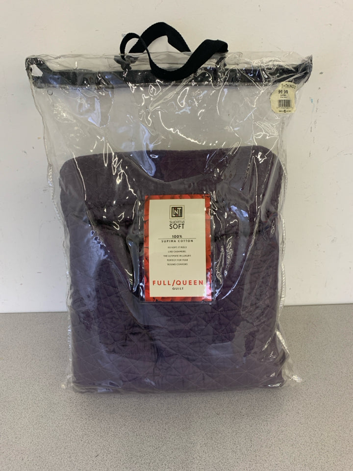 NIP PURPLE FULL/ QUEEN QUILT.