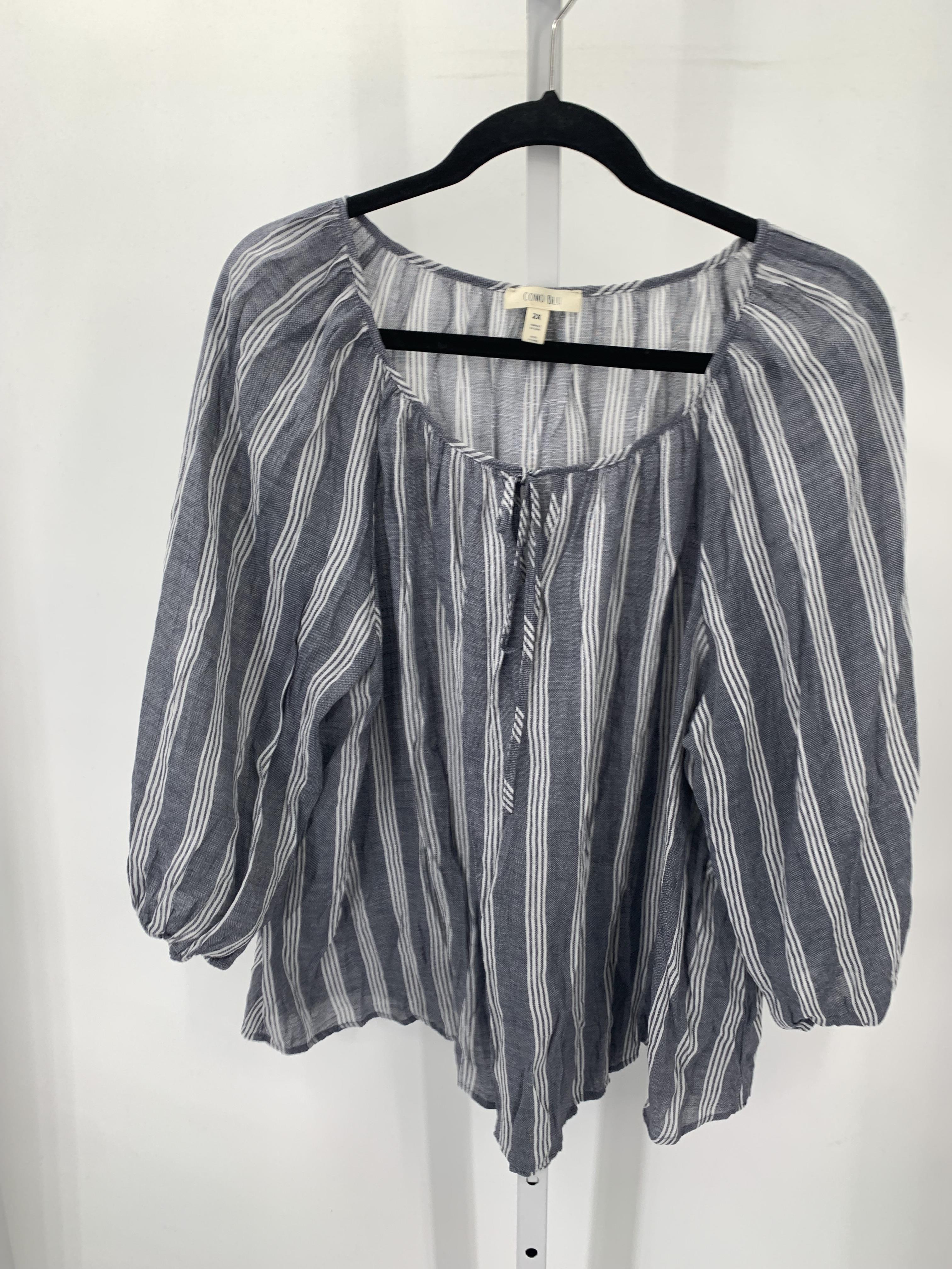Size 2X Womens 3/4 Sleeve Shirt