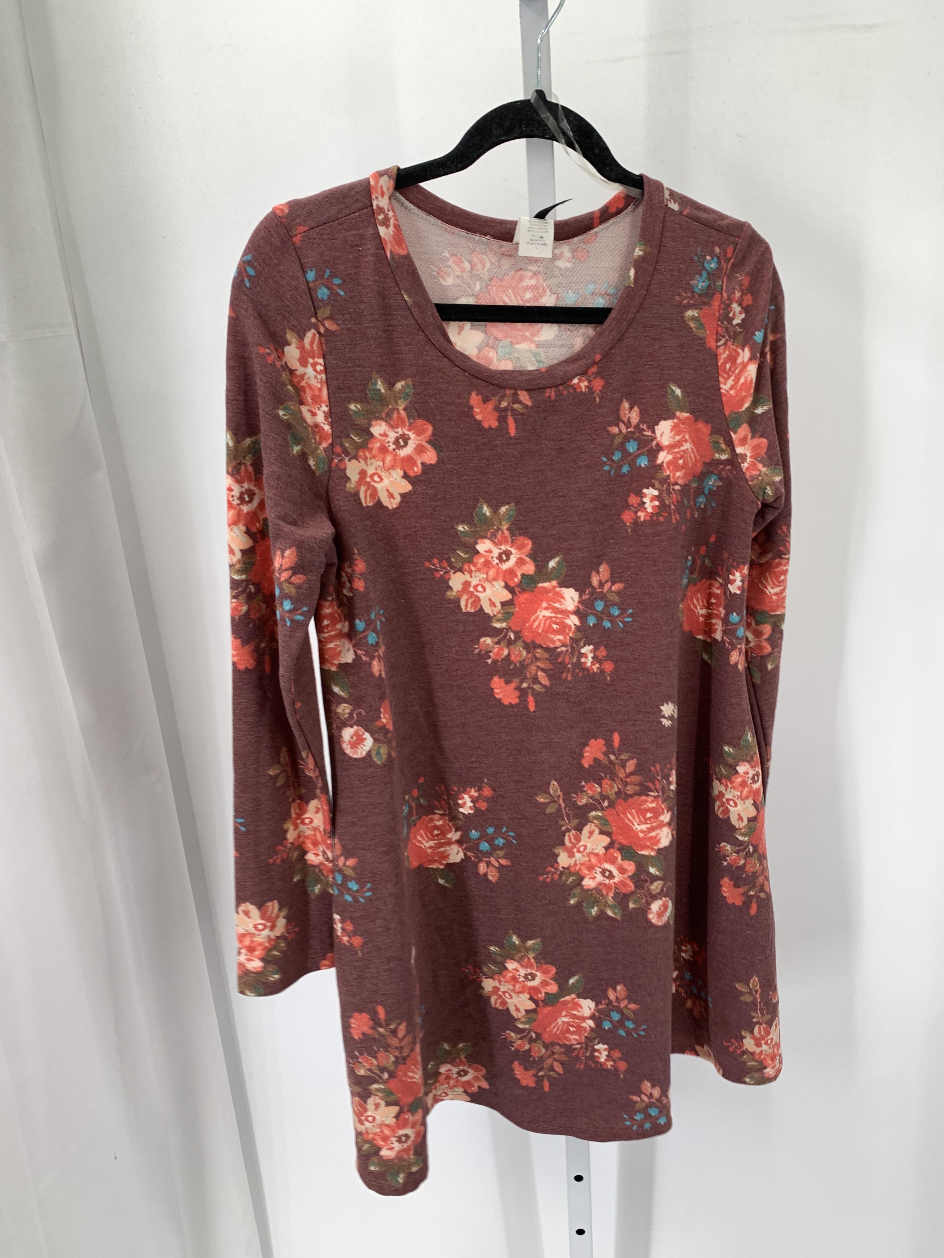 Size Large Misses Long Sleeve Dress