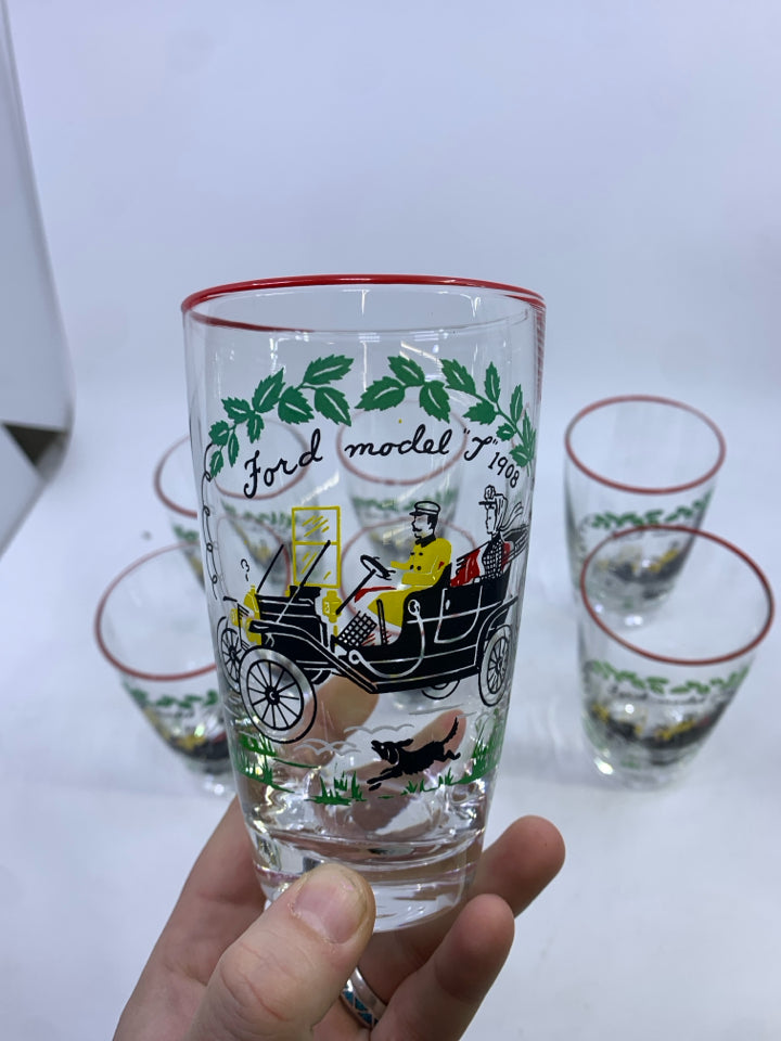 8 VTG FORD MODEL T 1908 GLASSES.