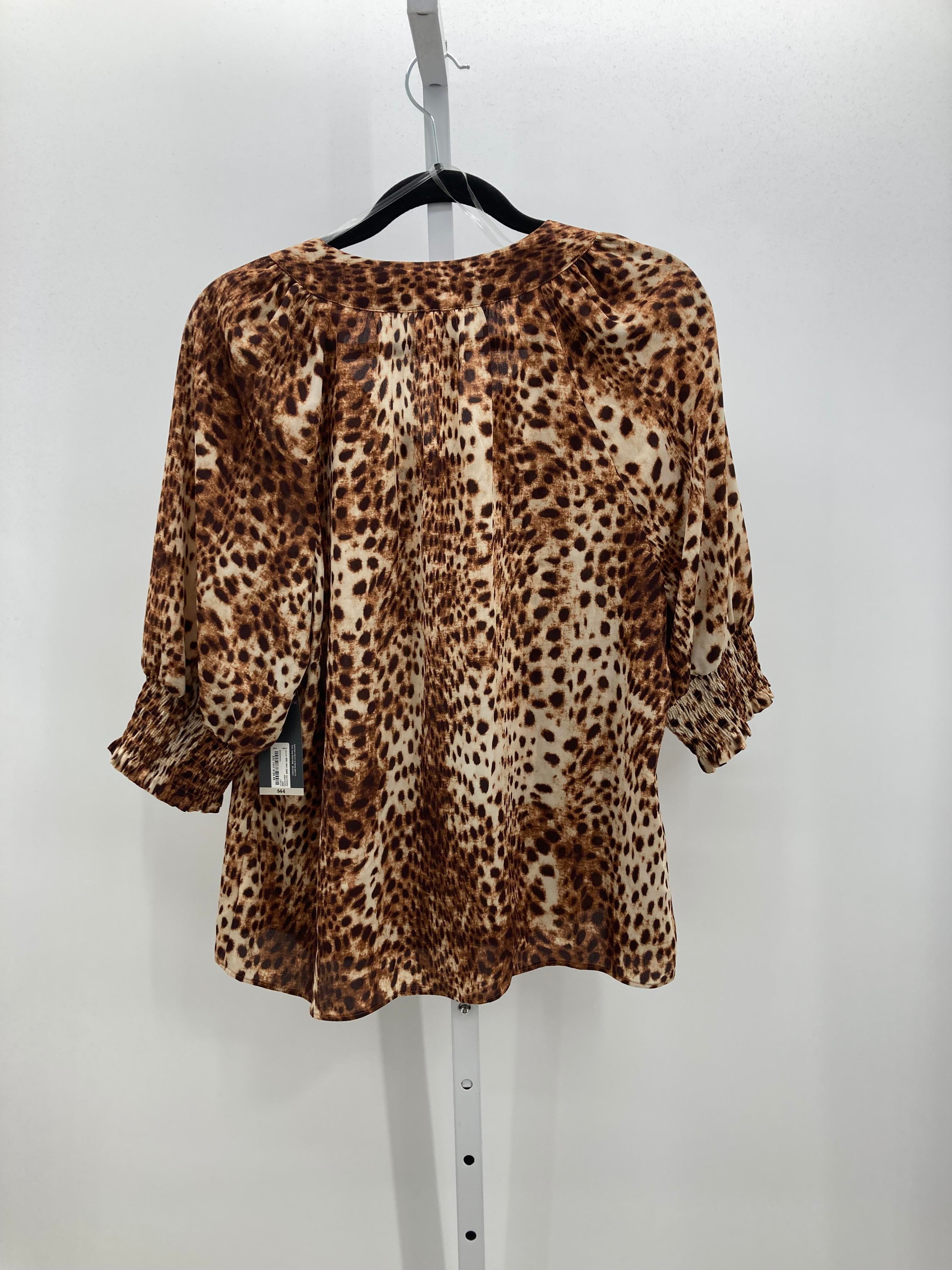 Worthington Size Large Misses Short Sleeve Shirt
