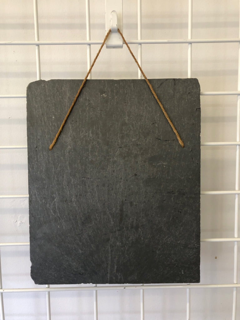 PAINTED WELCOME SLATE W/ PAINTED ROSE HEART WALL HANGING.