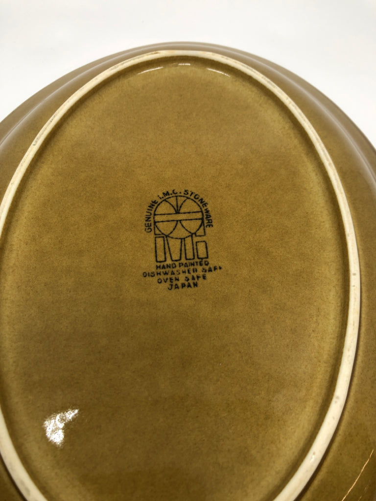 IMC BEIGE STONEWARE PLATTER.