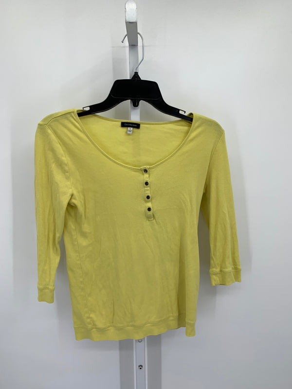 Calvin Klein Size Small Misses 3/4 Sleeve Shirt