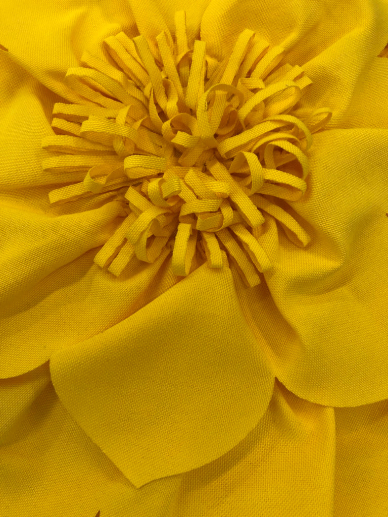 YELLOW FLOWER PILLOW.