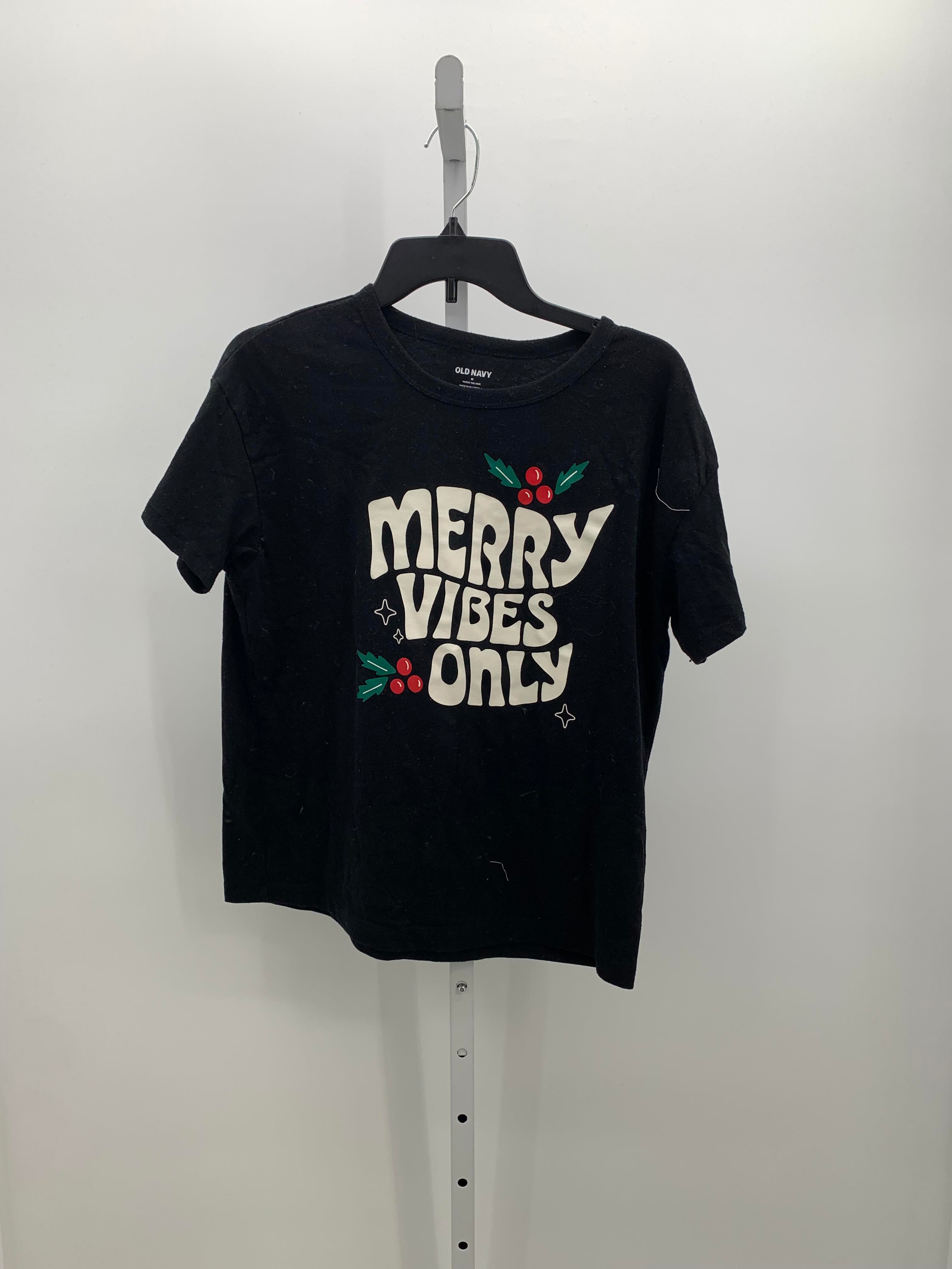 SHORT SLV SHIRT MERRY VIBES ONLY