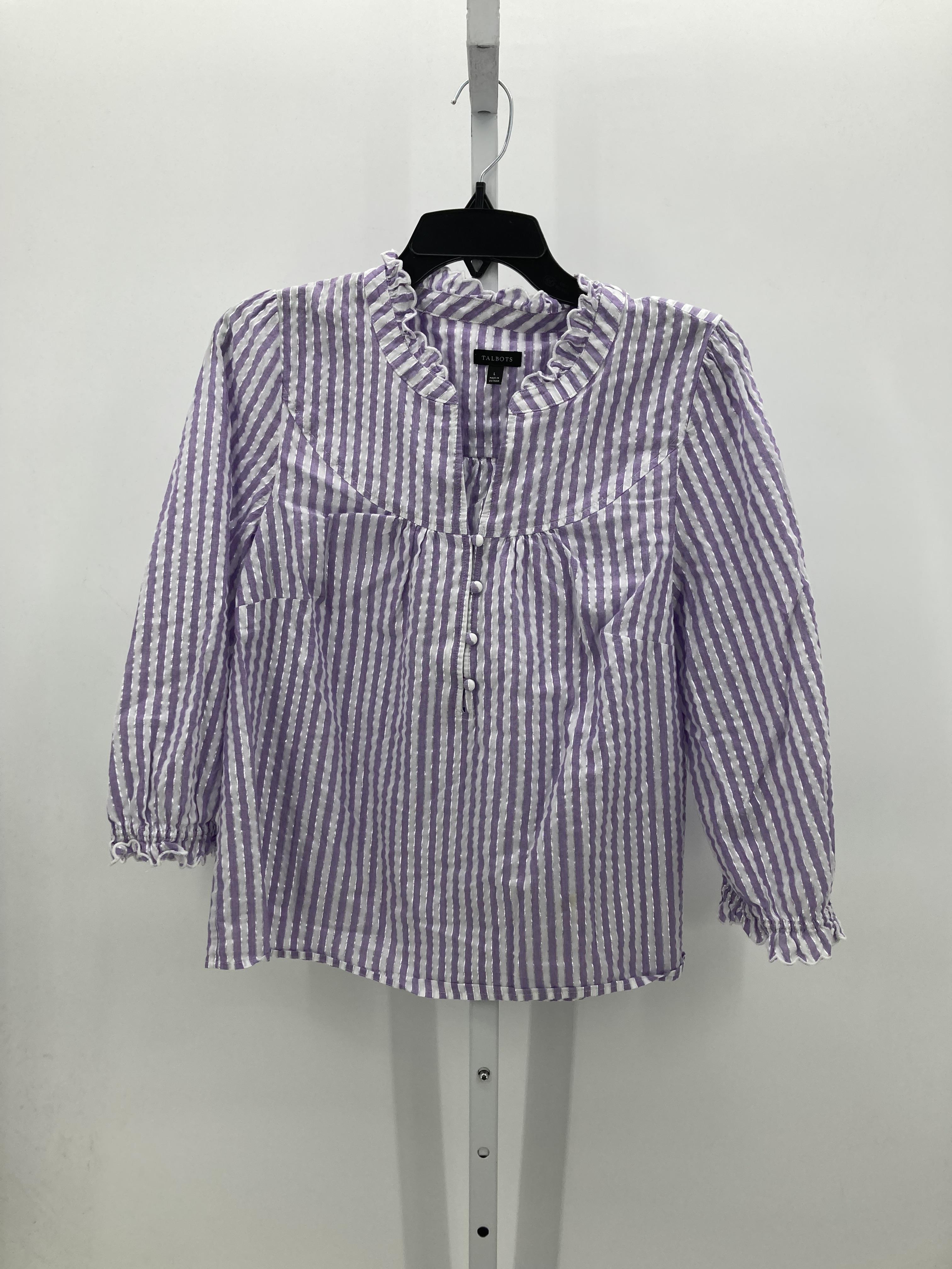 Talbots Size Large Misses 3/4 Sleeve Shirt