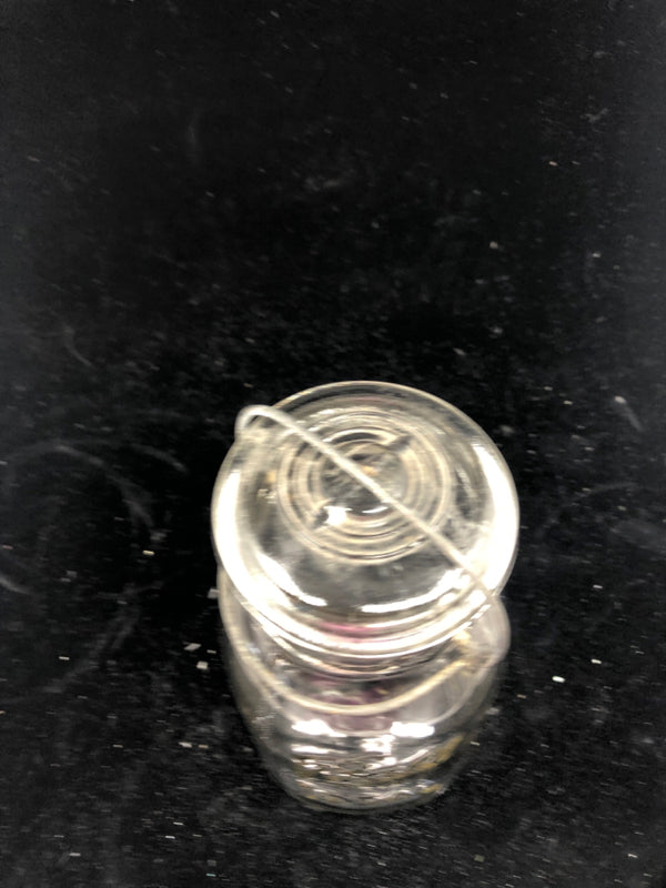 BALL MASON JAR W METAL CLASP.