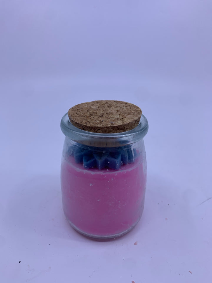 SOY WAX CANDLE W CORK LID.