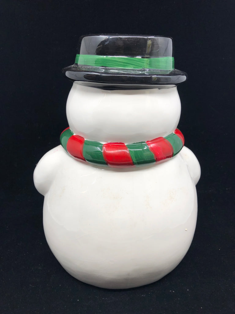 SNOWMAN COOKIE JAR.