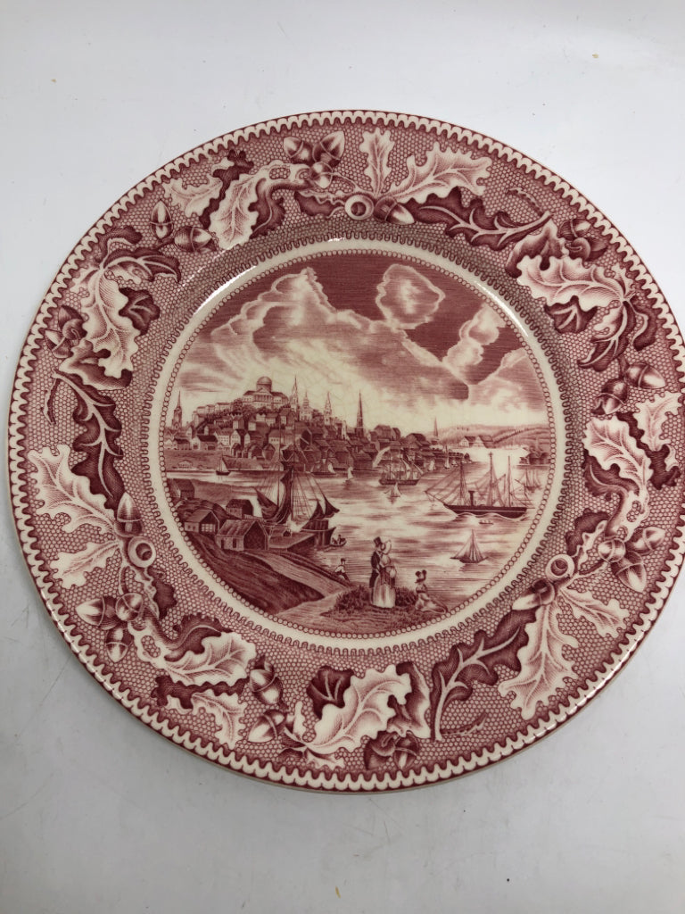 VTG "VIEW OF BOSTON" HISTORIC AMERICA PLATE.