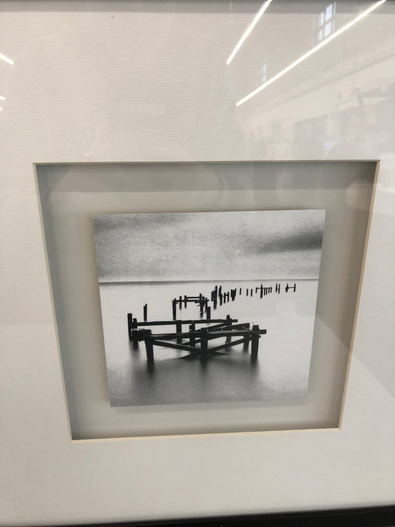 RAINY LAKE PRINT W/BLACK FRAME.