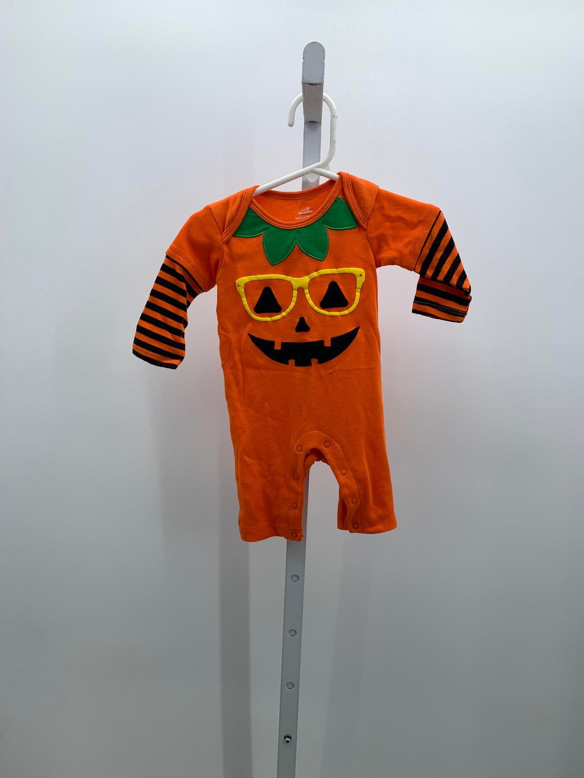 LONG SLV ROMPER JACK O'LANTERN.