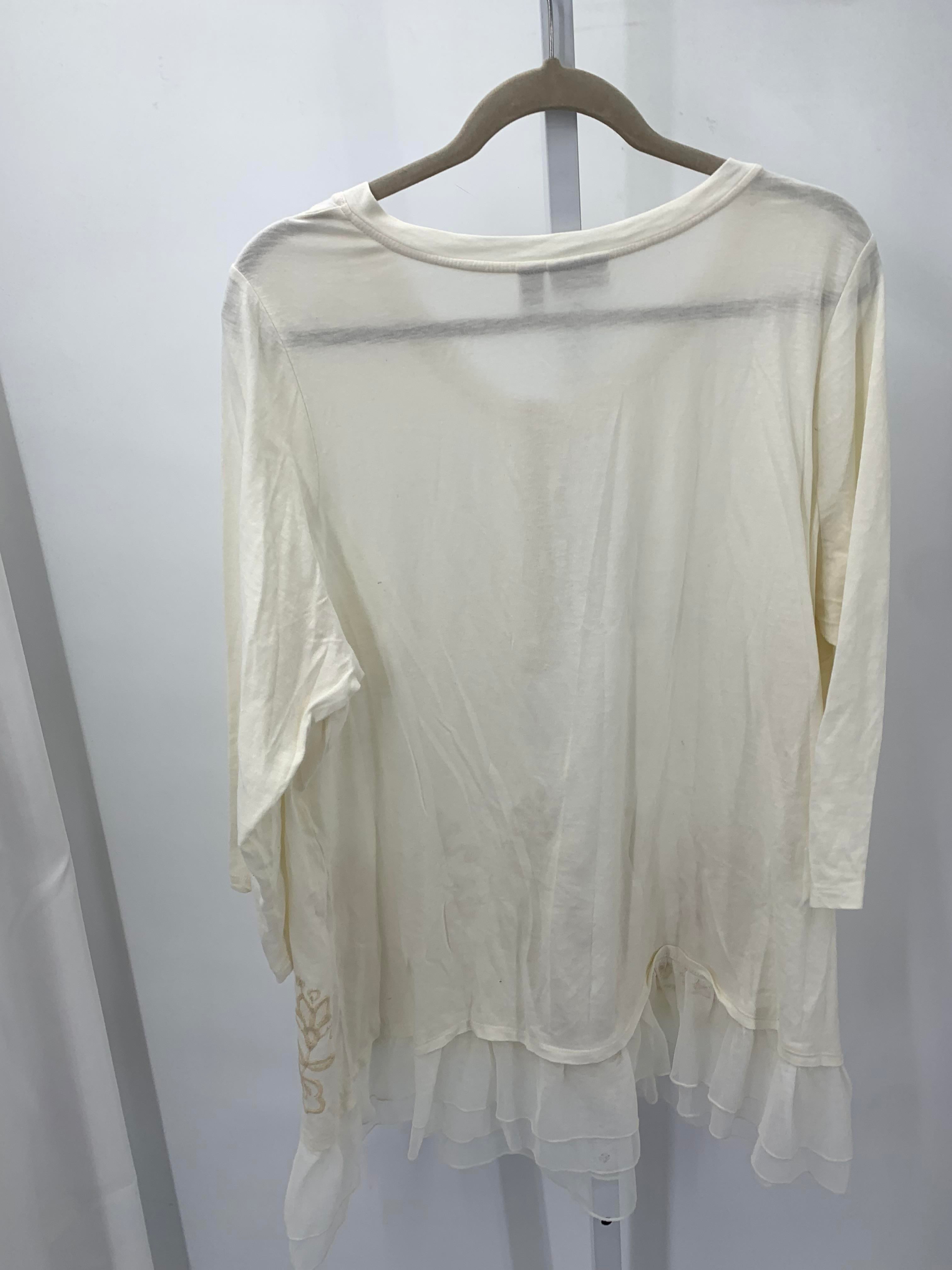 LOGO Size 1X Womens 3/4 Sleeve Shirt