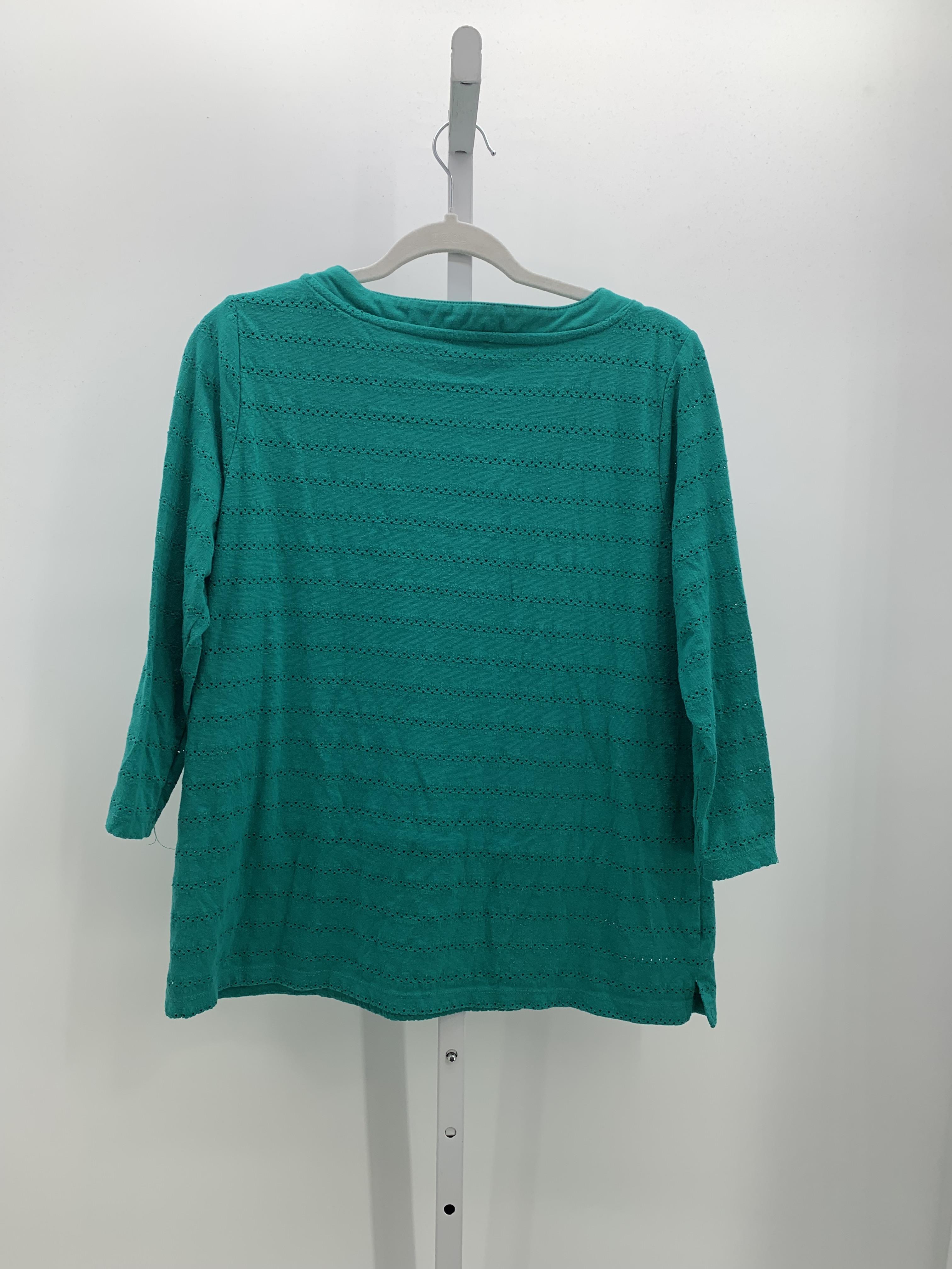 Jones New York Size Large Misses 3/4 Sleeve Shirt
