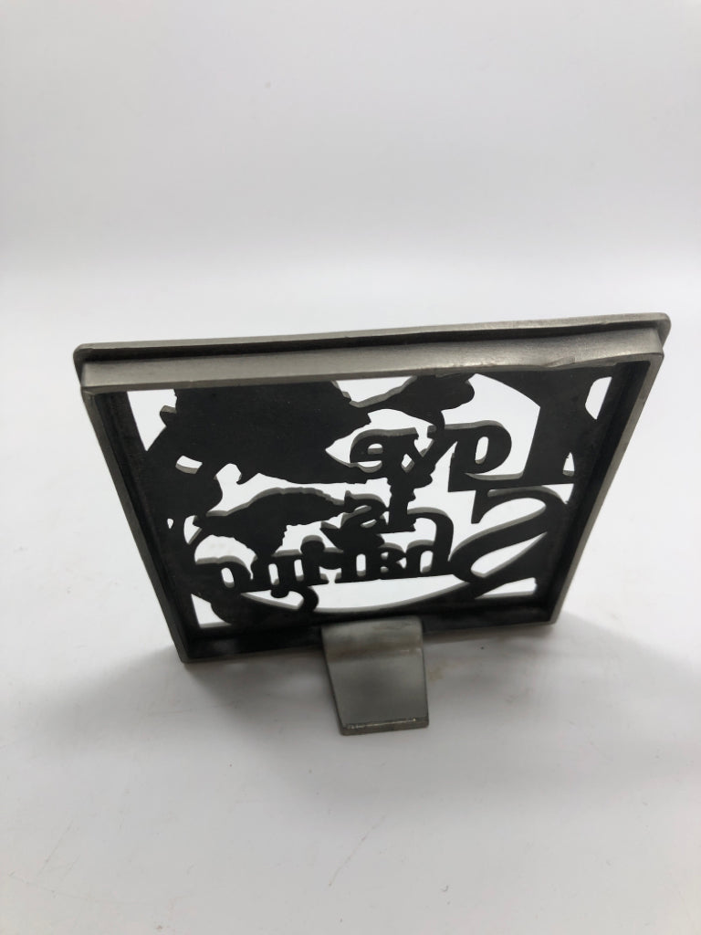 LOVE IS SHARING- PEWTER SIGN.