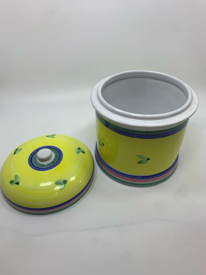 3PC CALECA YELLOW CAROUSEL CANISTER SET.