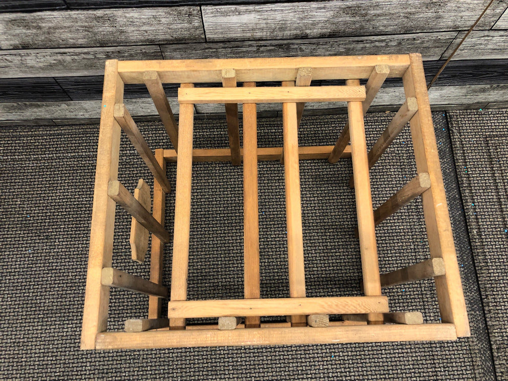 WOOD SLATE CRATE "OLD NEWS BINDERY" NEWSPAPER RACK.