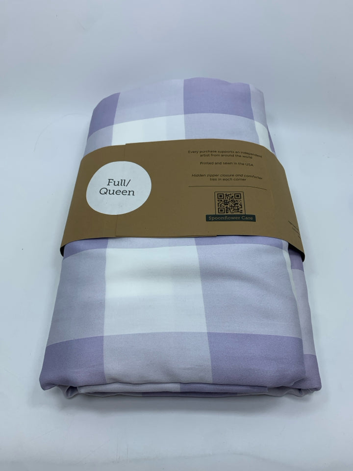 NIP SPOONFLOWER QUEEN DUVET COVER ITALIAN COTTON.