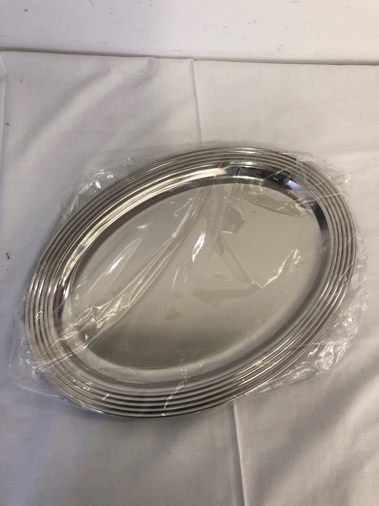 STAINLESS STEEL OVAL TRAY.