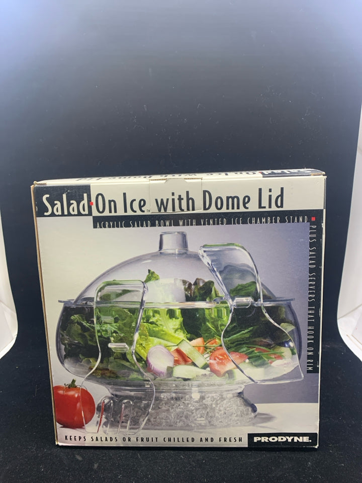 NIB SALAD ON ICE W/ DOME LID.