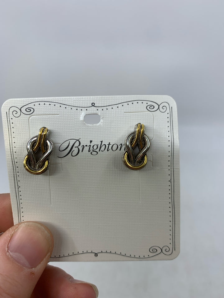 Interlok Harmony Two Tone Stud Earrings