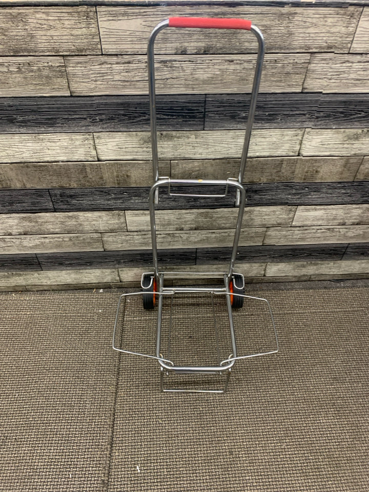 METAL FOLD UP ROLLING CART.