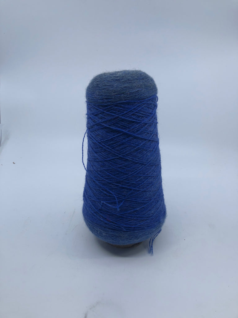 BLUE THREAD ON A SPOOL.