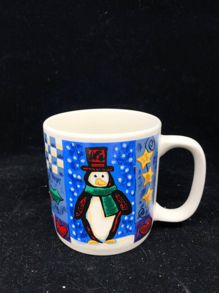 HOLIDAY PENGUIN MUG.