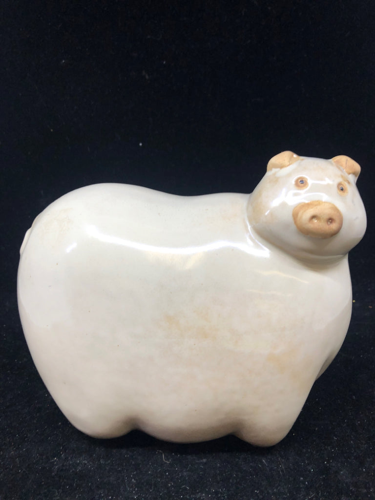 FULL TAN CERAMIC PIG.